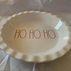 Rae Dunn Ho Ho Ho pie plate